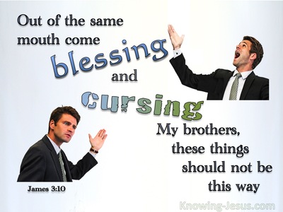 James 3:10 Blessings And Cursings (blue)